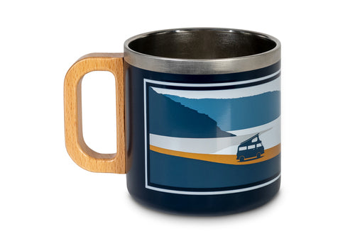 Mug inox Spirit Holiday Travel 350 ml – Anse en bois