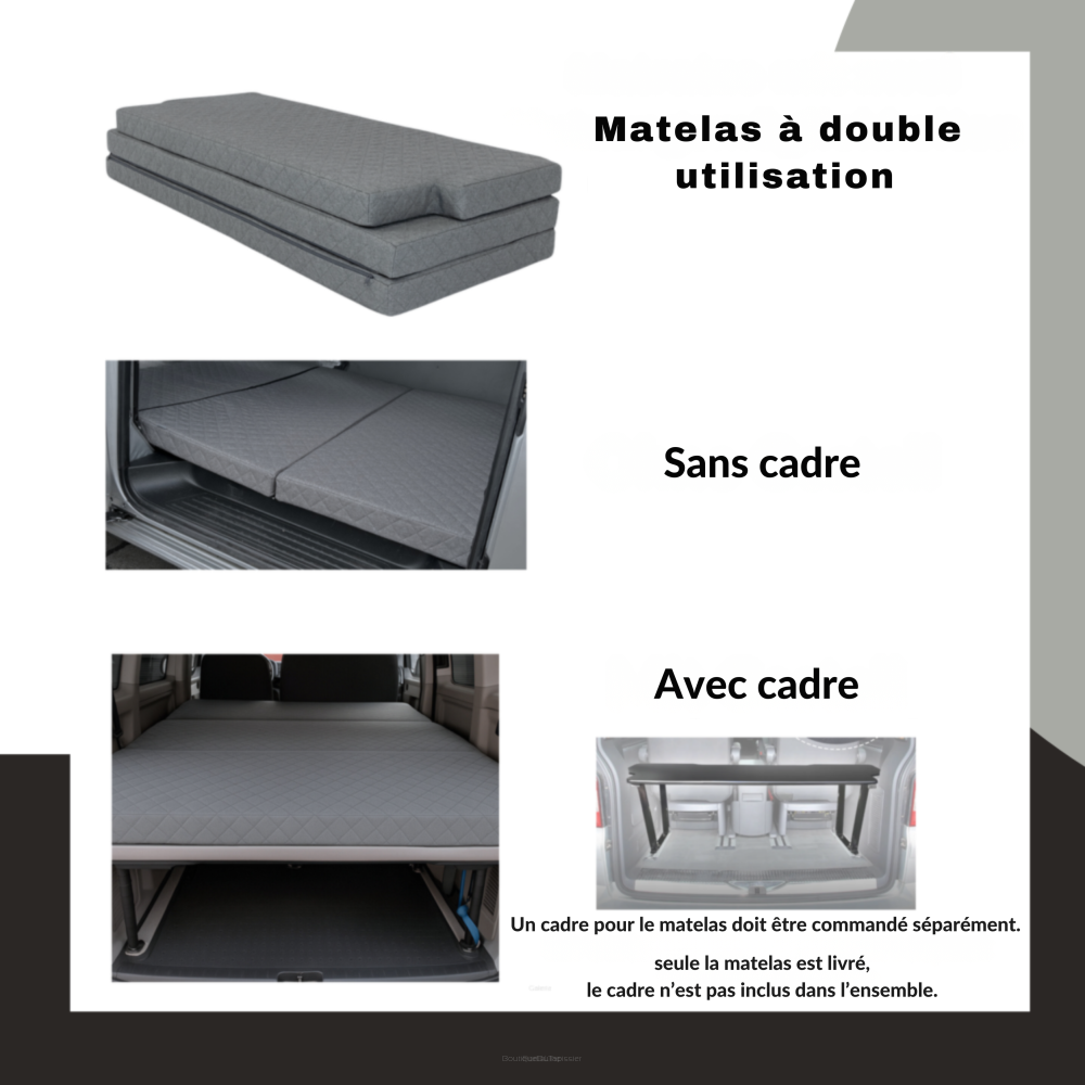 Matelas de camping pliable pour VW Multivan – Confort Nomade Premium