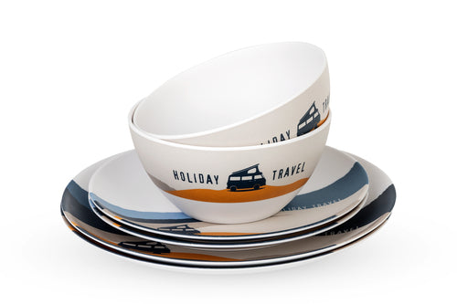 Service de vaisselle mélamine SPIRIT HOLIDAY – Léger, pratique et élégant pour le camping & la vanlife