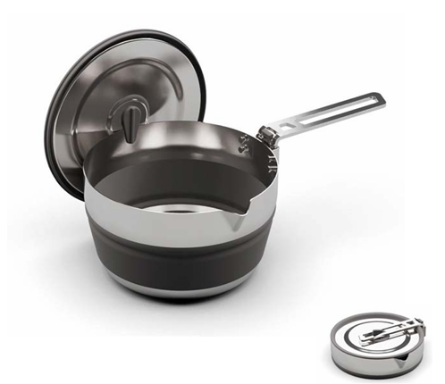 Casserole pliante inox