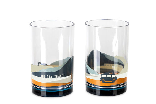 Lot de 2 verres SAN Spirit Holiday Travel – 350 ml