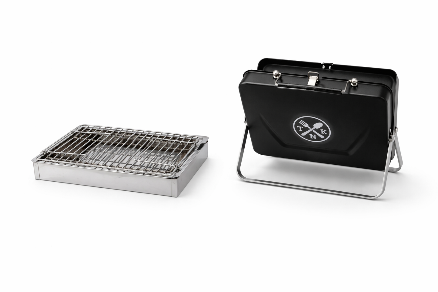 Barbecue portable à charbon en mallette – Compact & léger pour camping et voyage