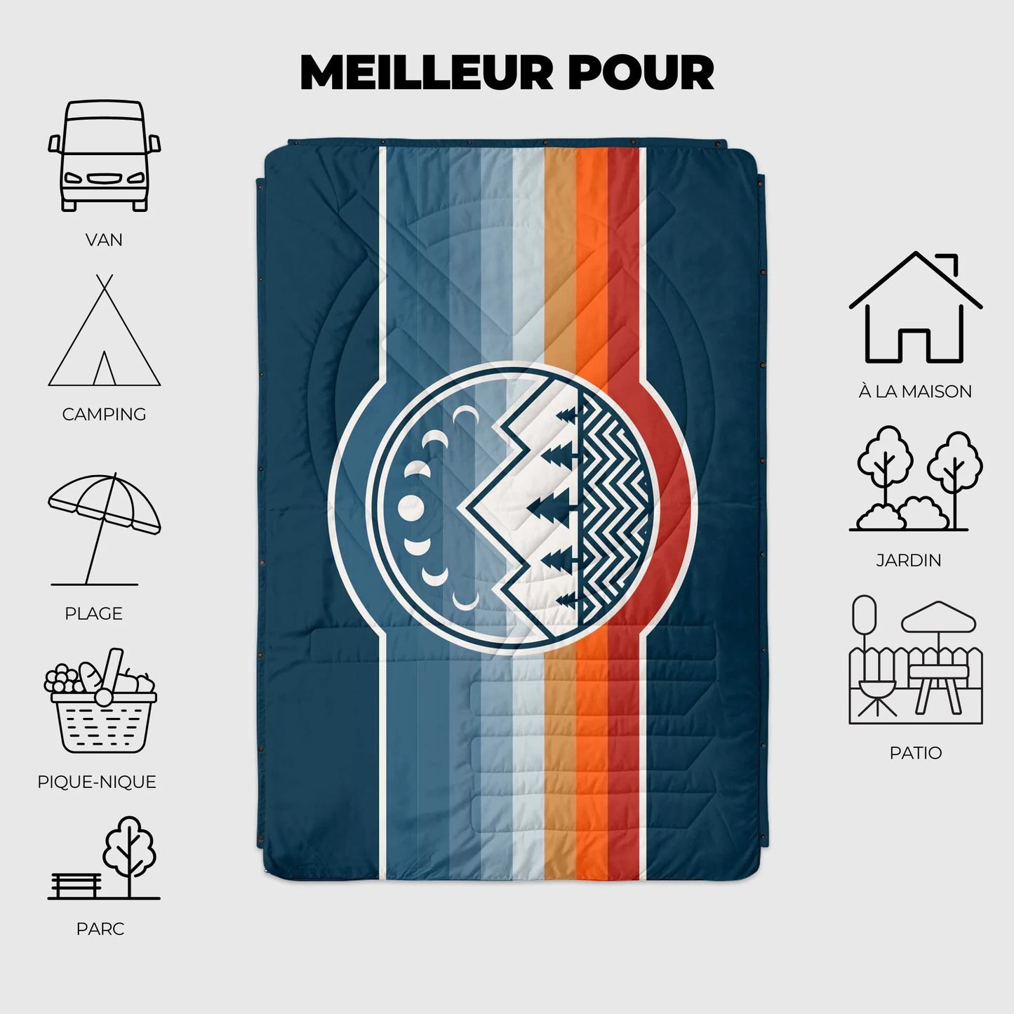 Couverture Ripstop – Van Life & Outdoor – Résistante et compacte