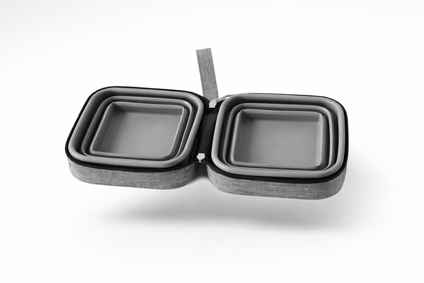 🐾 Petique Portabowl Gamelle d'eau et de nourriture - Gris