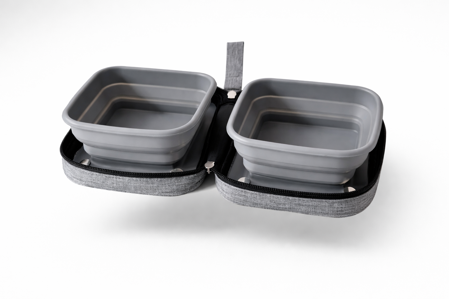 🐾 Petique Portabowl Gamelle d'eau et de nourriture - Gris