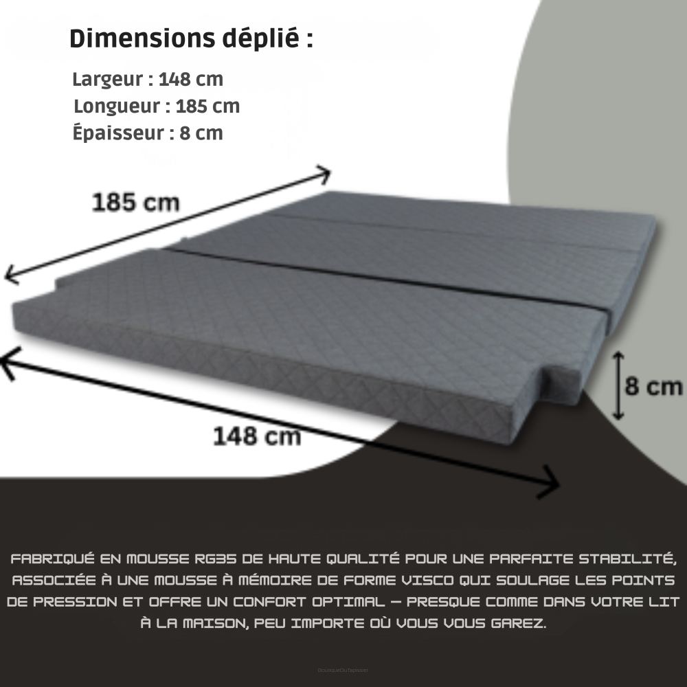 Matelas de camping pliable pour VW Multivan – Confort Nomade Premium